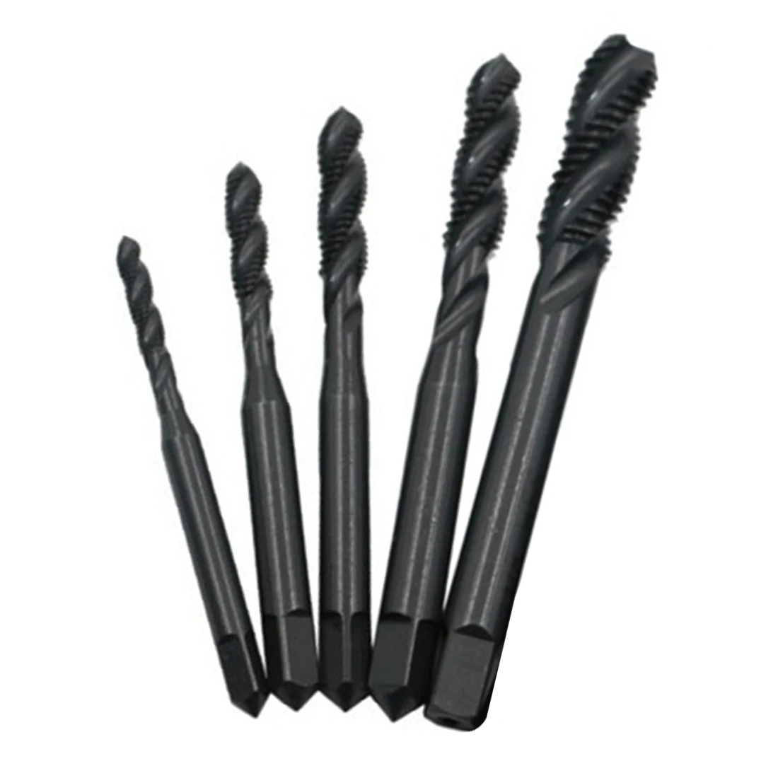 

M3 M4 M5 M6 M8 5pcs Thread Tap Spiral Screw Dril Bit Metric Screw Taps Dril Bits Woodworking Tools