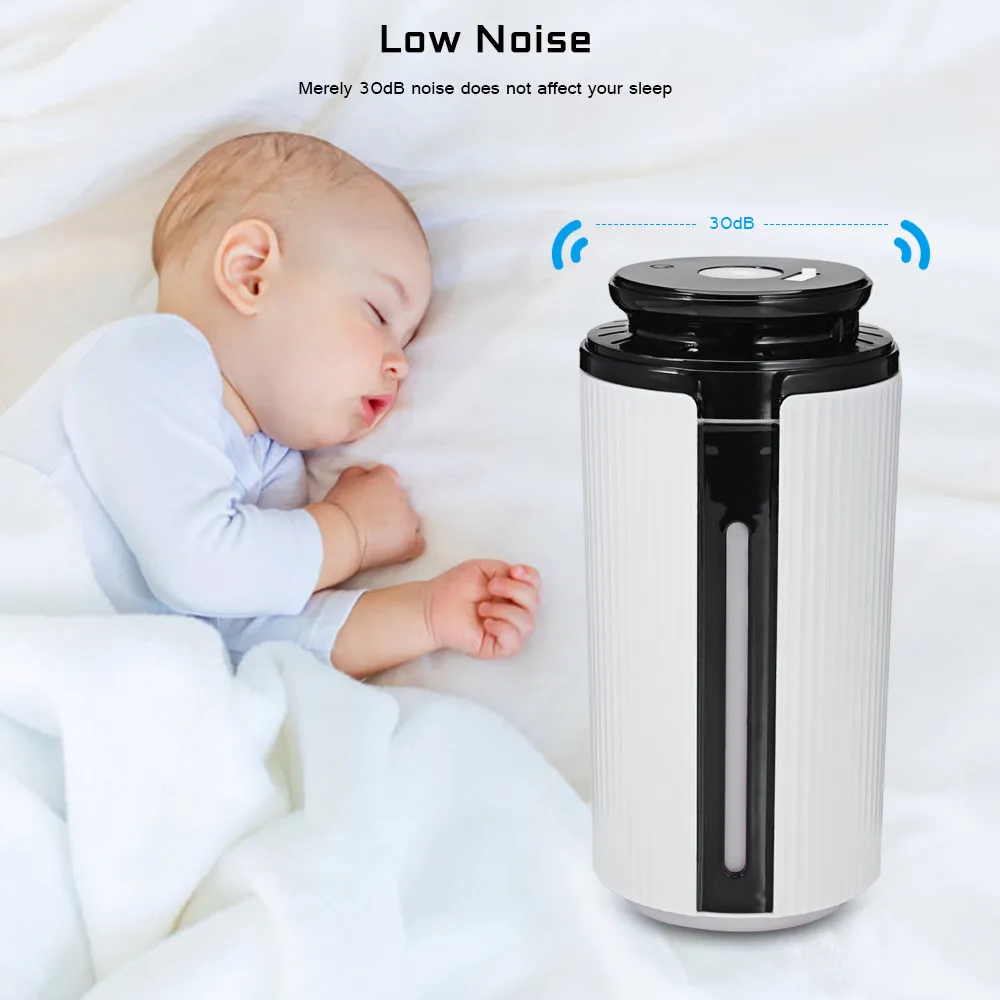 

900ml USB Mist Humidifier Essential Oil Diffuser With 7 Colorful Lamp Light Low Noise Romantic Atmosphere For home WKLS-1688 new