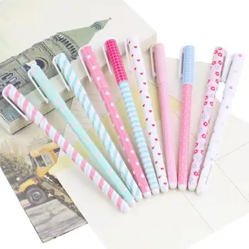 

10 Pcs Fashion Color Gel Pens Stationery Watercolor Pen Set Students Gift Cute Pen