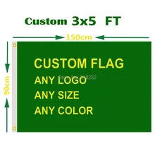 Custom Flag 3x5 FT Flying Banner Printing Any Size 100D Polyester Advertising Sports Decoration Copper Grommets,free shipping