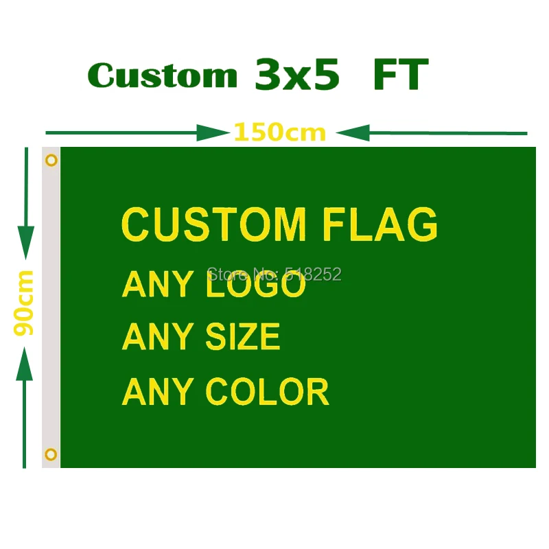 

Custom Flag 3x5 FT Flying Banner Printing Any Size 100D Polyester Advertising Sports Decoration Copper Grommets,free shipping