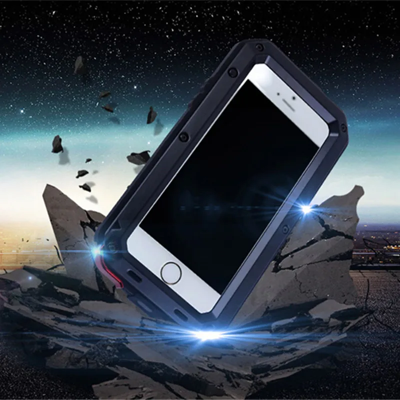 

New Anti Shock Hybrid Tough Heavy Metal Shockproof Armor Case Protective Cover For iPhone 7 8 X Samsung Galaxy S9 Plus S7 Edge
