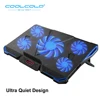 COOLCOLD Laptop Cooling Pad 2 USB 5 Fan Gaming Led Light Notebook Cooler For 12-17inch Laptop Macbook ► Photo 2/6