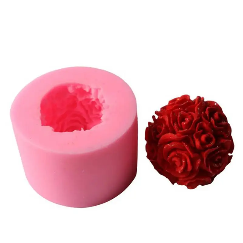 

Big Bouquet Rose Silicone Soap Mold Handmade Soap Baking Decoration Mold Diy Cake Decorating Tools Soap Form seifenform