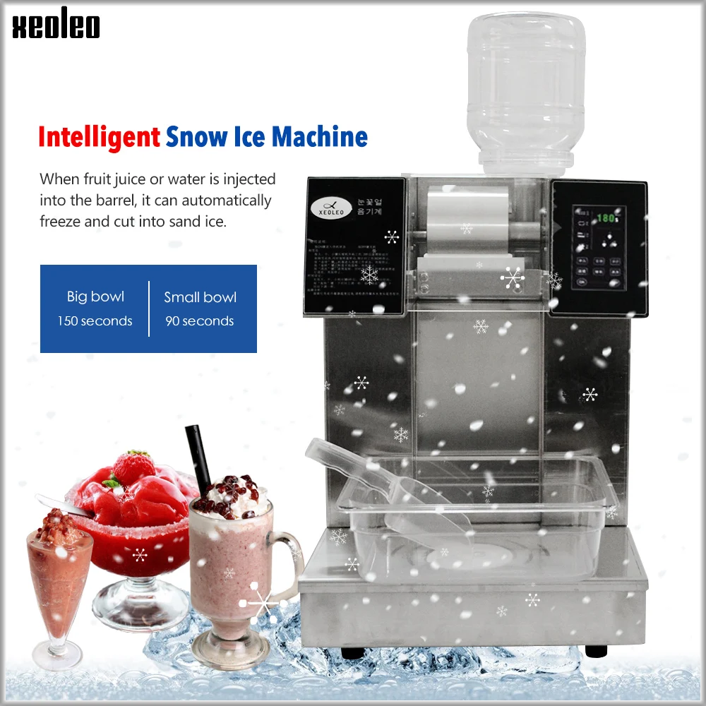 XEOLEO Snowflake ice machine Snow cone maker Ice Crusher Commercial