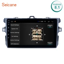 Seicane 9 «Android 8,1 автомобиля gps автомобильный мультимедийный плеер для 2006 2007 2008 2009 2010 2011 2012 Защитные чехлы для сидений, сшитые специально для Toyota Corolla Navi плеер Поддержка Bluetooth
