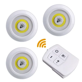 

LED Light Dimmable Under Cabinet Light with Remote Control Battery Powered LED Closets Lights For Wardrobe Bathroom Lighting