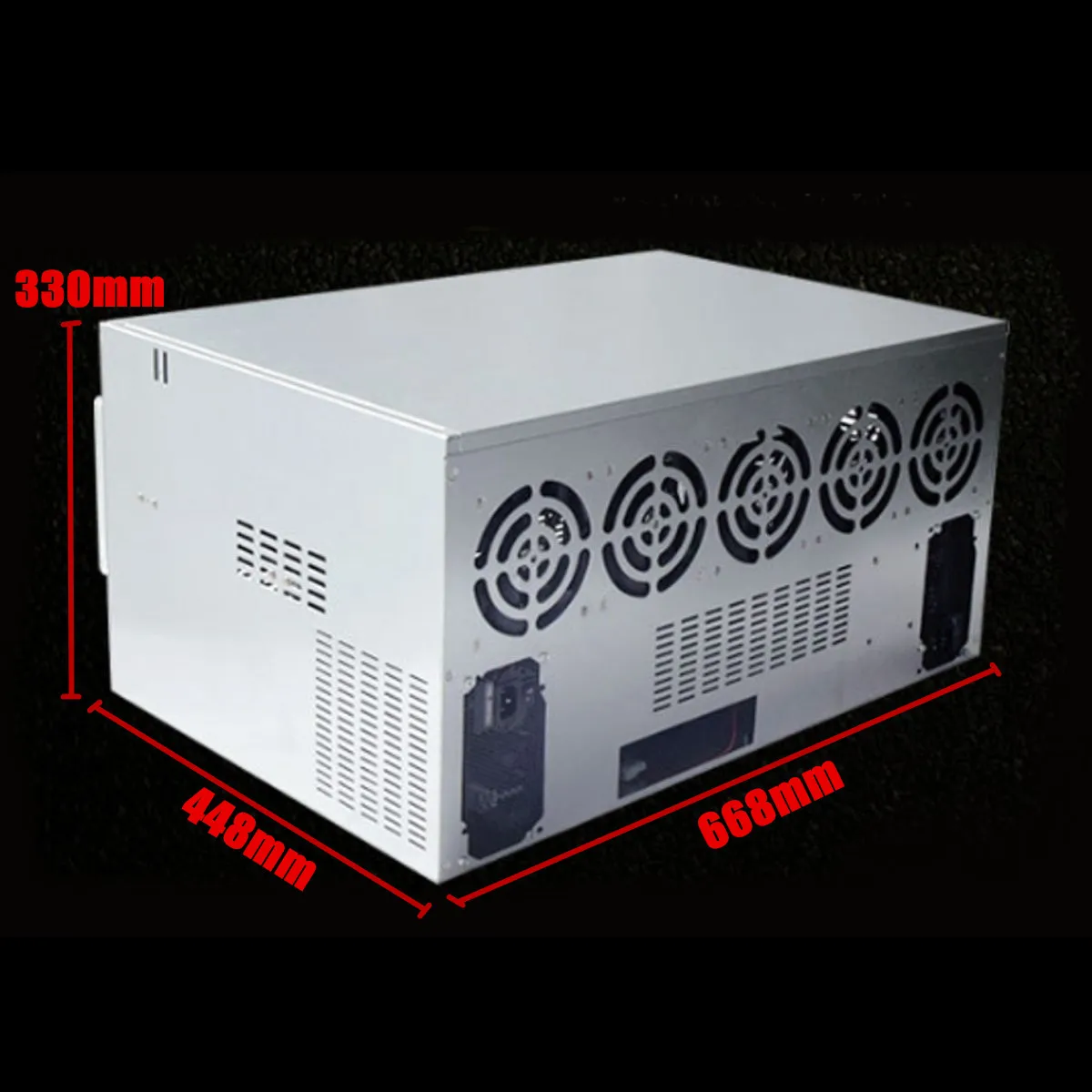 668*448*330mm 12GPU 7.5U 10 Fans Open Air Pro Mining Computer Alloy Case Frame Case Mining Rig Case Chassis SECC High Quality