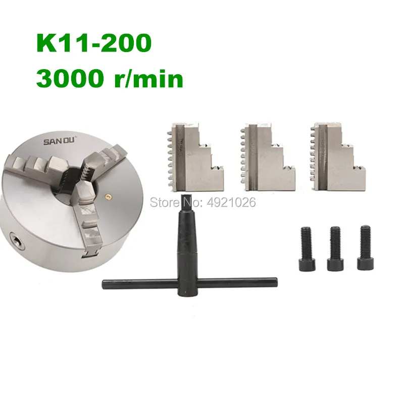 100mm 4 Inch 3 Jaw Self Centering Lathe Chuck K11-100 Metal Scroll Chucks for Drilling Milling Machine