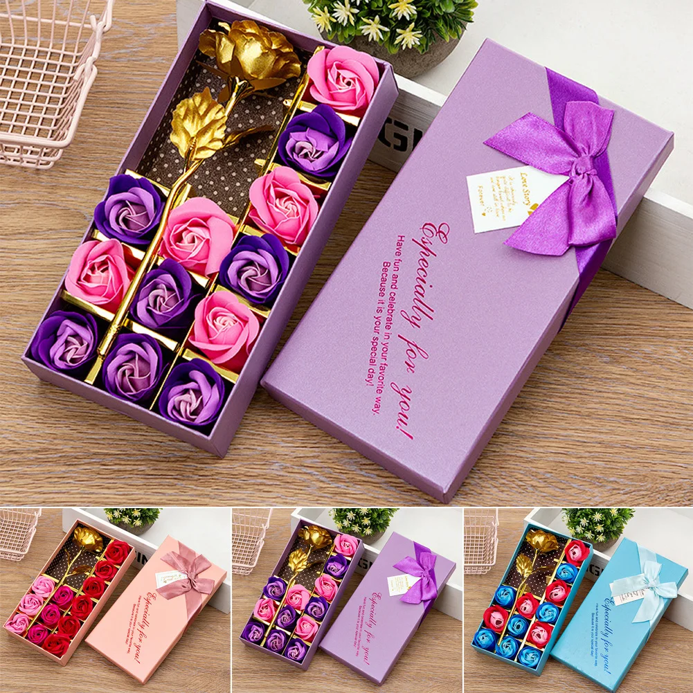 

With Box Party Gift Box Artificial Rose Romantic Wedding Decoration Fragrant Valentine's Day Girlfriend Soap Flower Gift Love