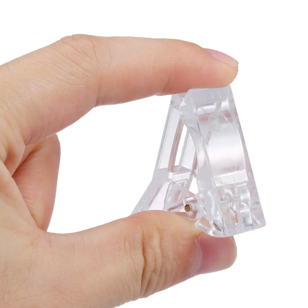 Набор из 5 шт. прозрачных полигелевых быстростроительных наконечников для ногтей, зажимы для наращивания ногтей, УФ светодиодный пластиковый строительный зажим для маникюра
