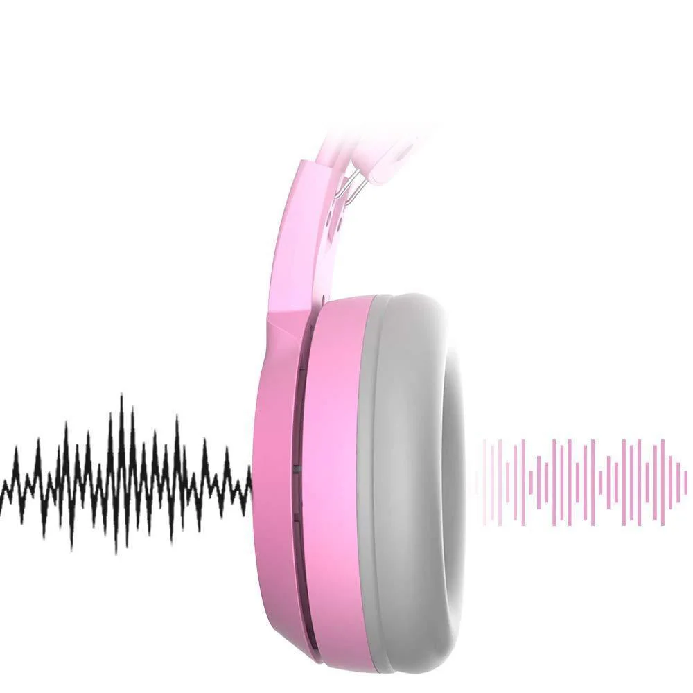 SOMIC G951S PINK Игровые наушники с кошачьими ушками гарнитура со светодиодным разъемом