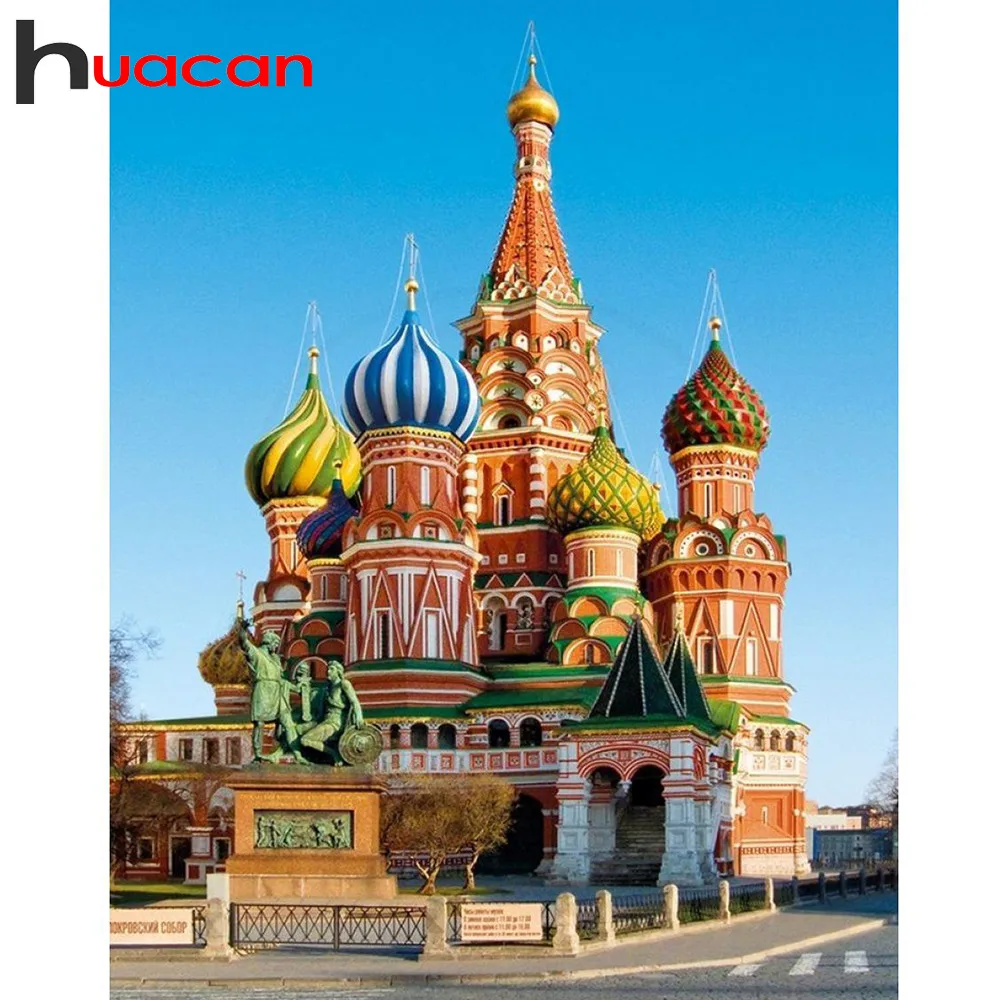

Diamond Embroidery Colorful Church 5D Diy Full Square Diamond Painting Picture of Rhinestones Home Decor Handmade Craft Hobby