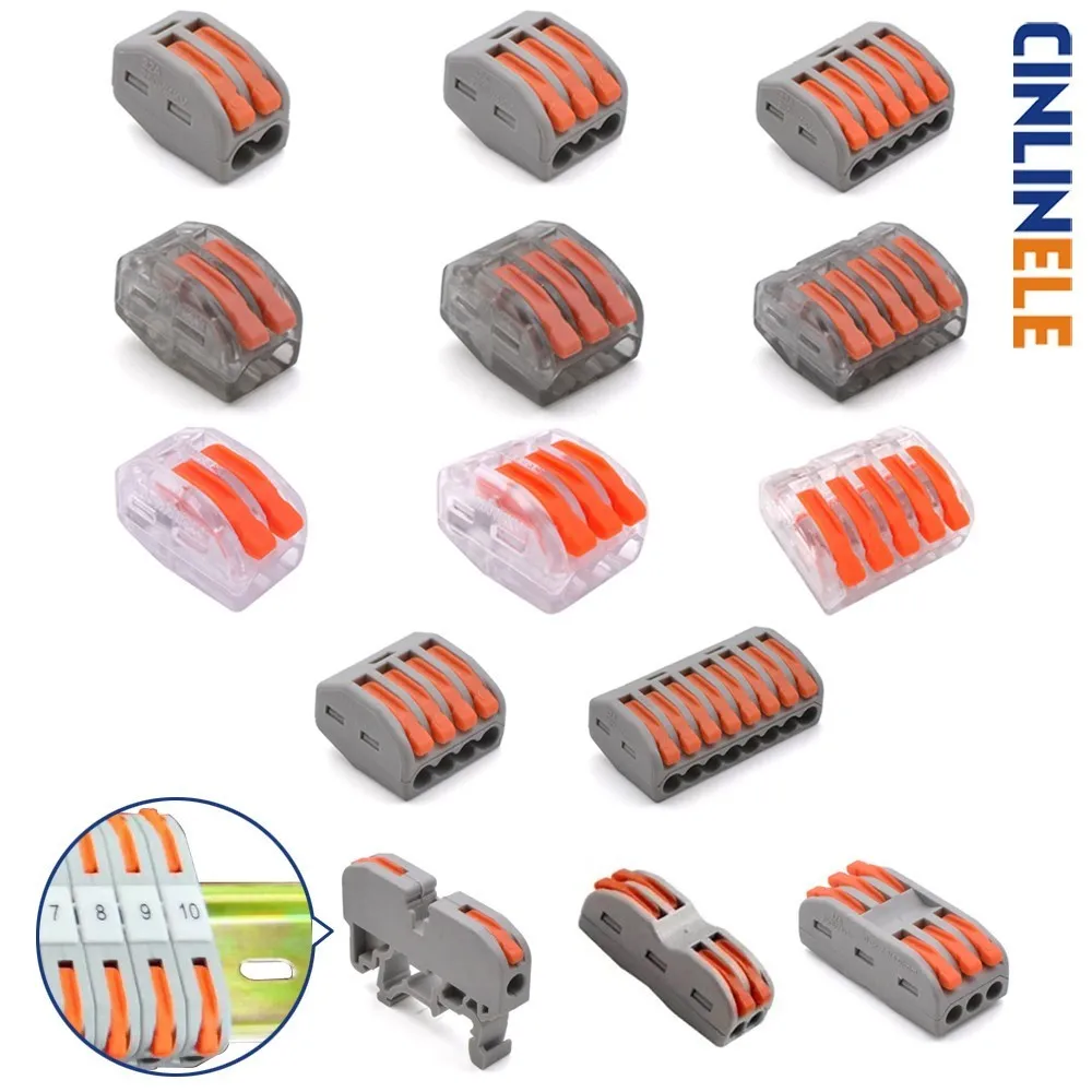

Mini Fast Universal Compact Wire Wiring Car Connector Conductor Terminal Block 222-412 222-413 222-415 PCT212 213 215 221