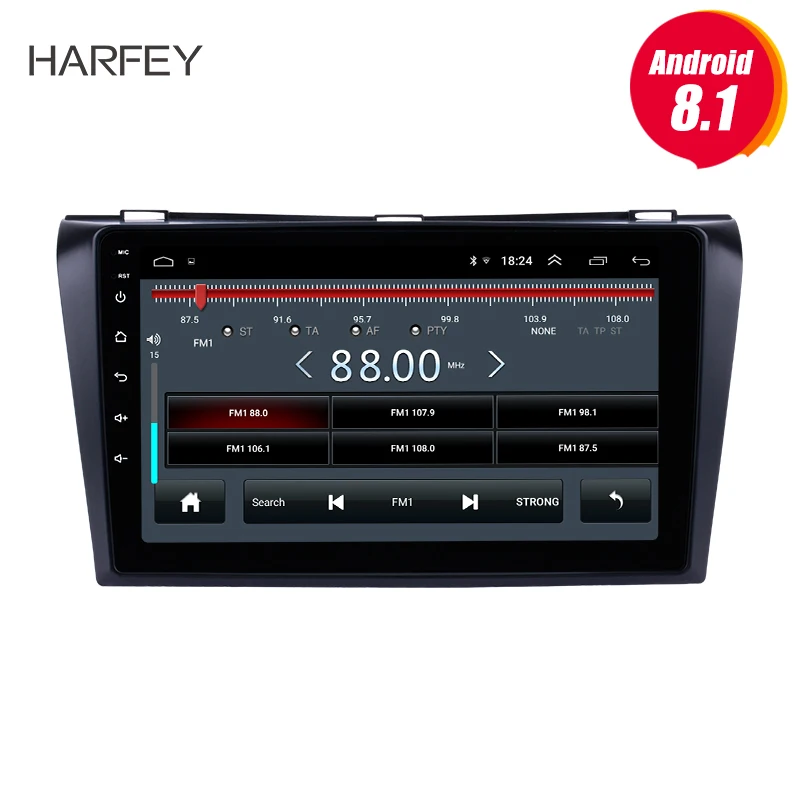 

Harfey GPS Car Multimedia Player head unit 9inch Android 8.1 Radio 2Din For 2004 2005 2006-2009 Mazda 3 Stereo support DAB+ TPMS