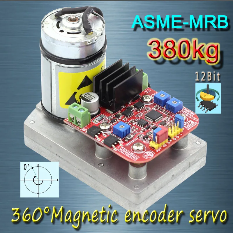 

Free shipping ASME-MRB (380kg.cm) non-contact magnetically encoded high torque servo 4096 resolution 32-bit MCU