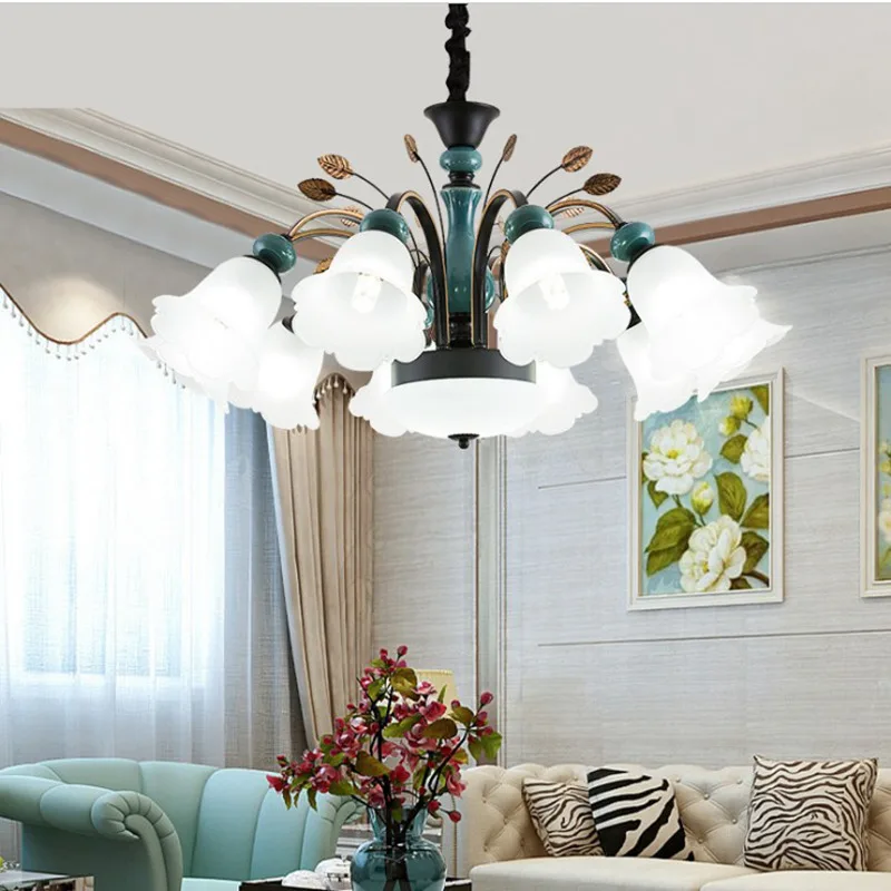 LANGYUE Art Spider Ceiling Lamp Retro Bulb ceiling lights Modern LED Living Room | Лампы и освещение
