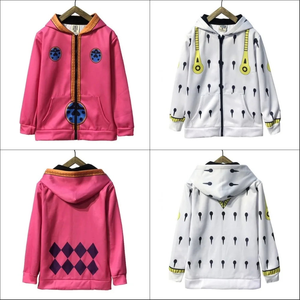 

Anime Jojo's Bizarre Adventure Cosplay Golden Wind Giorno Giovanna Bruno Bucciarati Hoodie Winter Hooded Zipper Men Women Coat