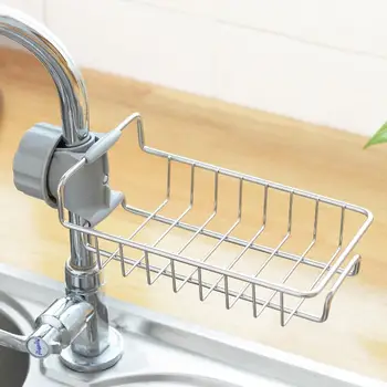 

Practical Faucet Rack Detergent Sponge Dry Holder Storage Organizer Shelf Kitchen Sponge Holder bathroom shower shelf