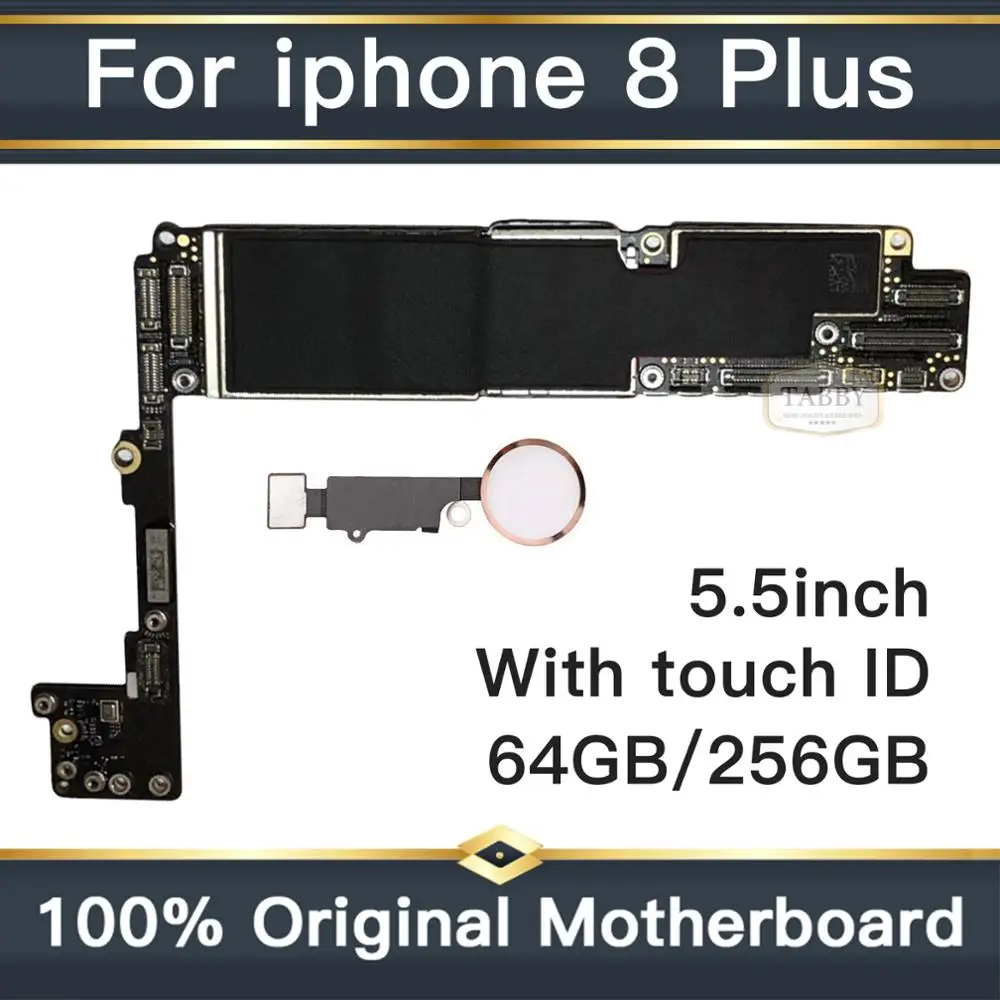 Для iphone 8 Plus P оригинальная логическая плата IOS + отпечаток пальца 64 Гб 256 ГБ