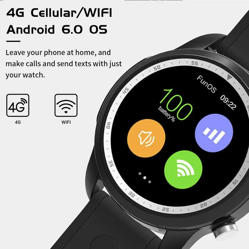 New Health Monitoring Smart Watch 1+16GB Android 6.0 Independent Payment Heart Rate Detection Sleep Sports Step Counting