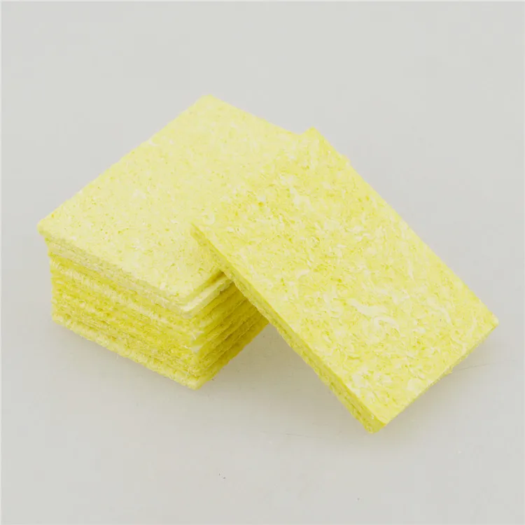 

10pcs High Temperature Enduring Condense Solder Iron Tip Welding PCB Universal Sponges Yellow
