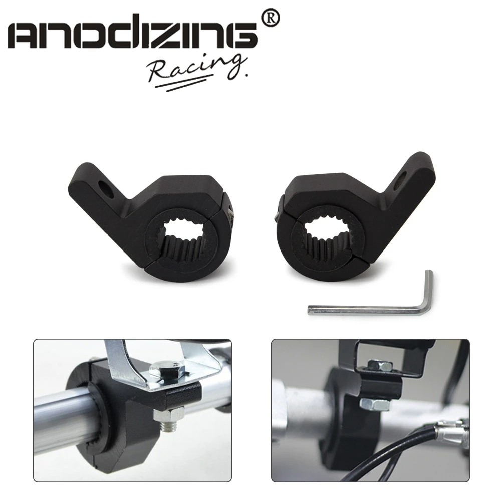 

2pcs Bull Bar Mount Bracket Fog Driving Light Spotlight Universal Clamp Bracket 23-32mm for Car Motorcycle Crash Bar Guard