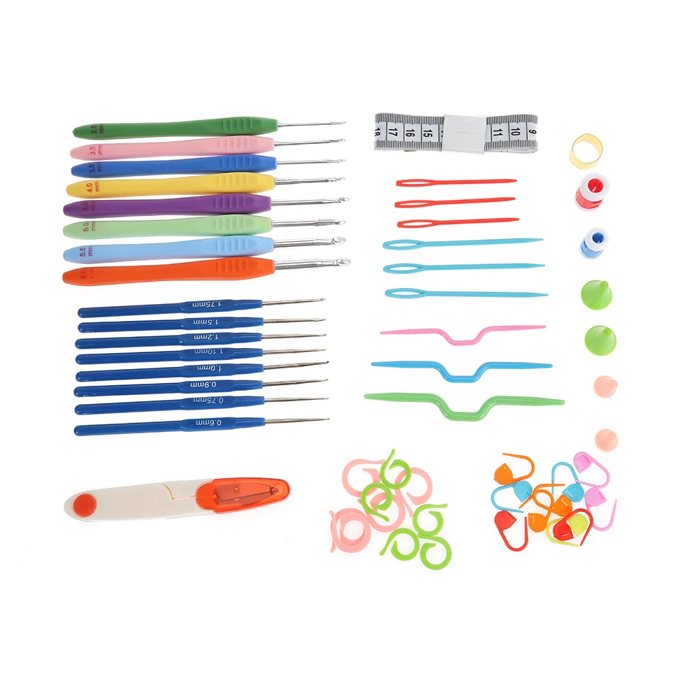 Home Use Sewing Tool 16 Sizes Crochet Hook Set Knitting Tools Stitches