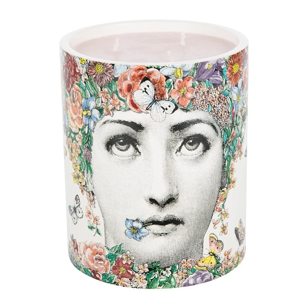 

Fornasetti Vase Nordic Fashion Beauty Face Cylindrical Jardiniere For Flowers Floral Art Accessories Desk Decoration Candle Cup