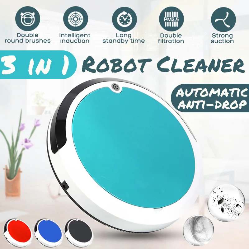 

4 in 1 Dirt Dust Hair Automatic Cleaner Rechargeable Auto Cleaning Robot Smart Sweeping Robot For Home Electric Vacuum Cleaners