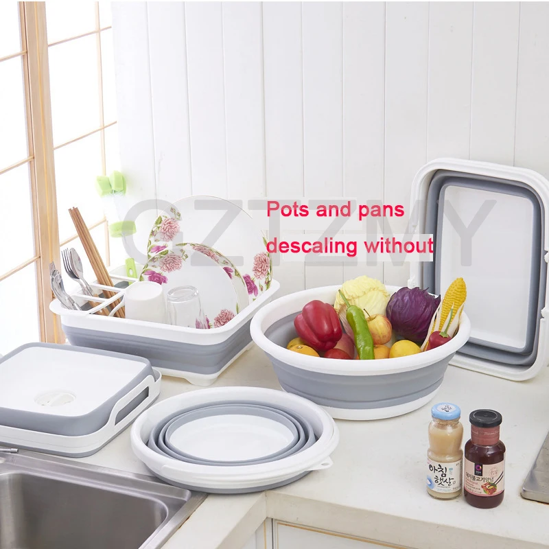 

Foldable Dish Rack Kitchen Storage Holder Multi-purpose Cutlery Storage Box Portable Collapsible Dish Drainer Stand Cup Holder