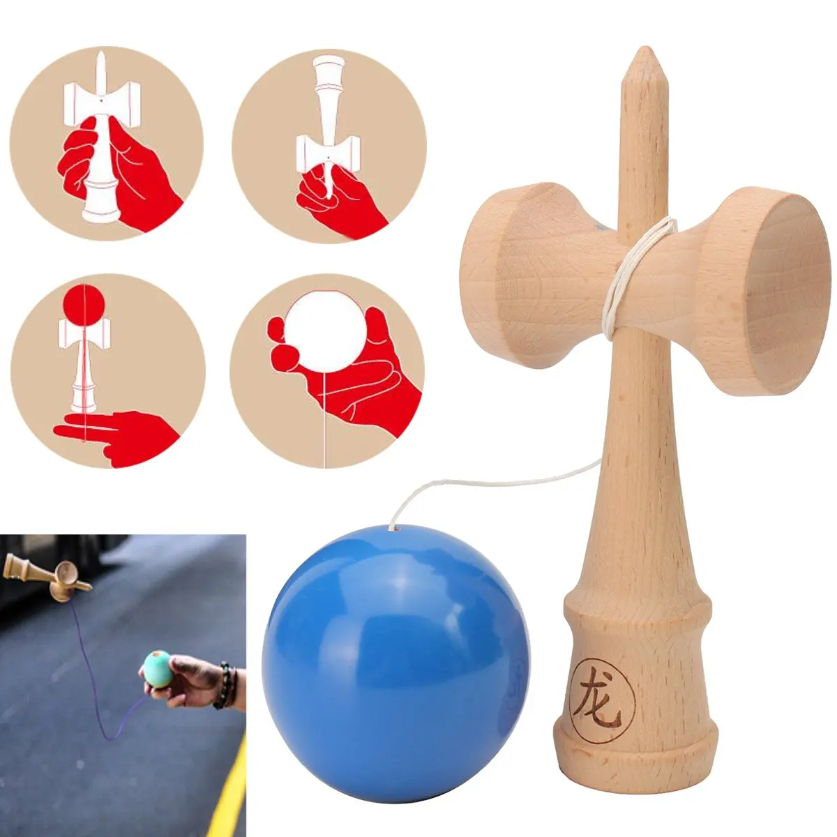 Древесина бука Дракон шар Kendama игрушки Умелые жонглирование игры для детей и взрослых меч мяч снятие стресса игрушки подарки на день рождения