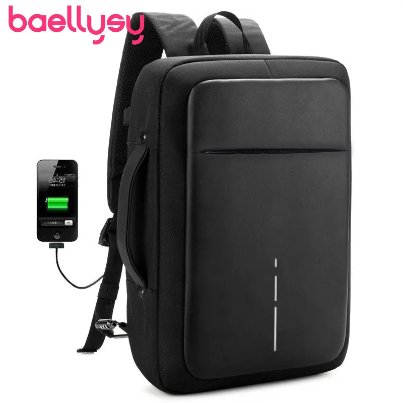 Для мужчин Anti-theft Водонепроницаемый путешествия рюкзак 15,6 дюймовый ноутбук рюкзак USB внешний заряд плечи Mochila Рюкзак Школьный Сумки