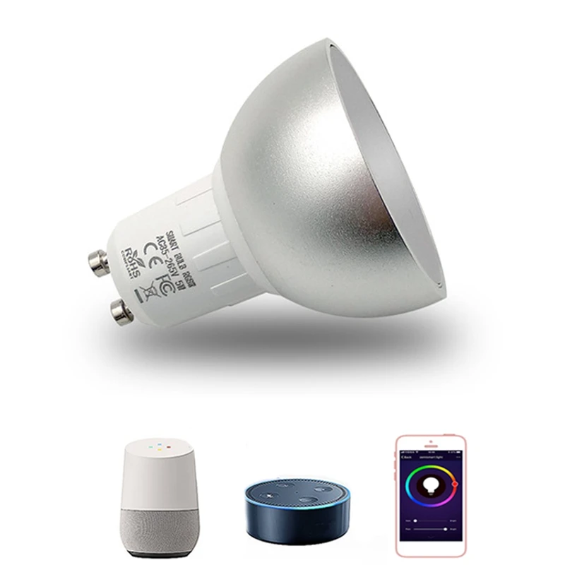 

ARILUX GU10 5W WiFi Smart APP RGBW LED Downlight Bulb Remote Control Work with AlexE ech0 Google Home Assistance AC85-265V