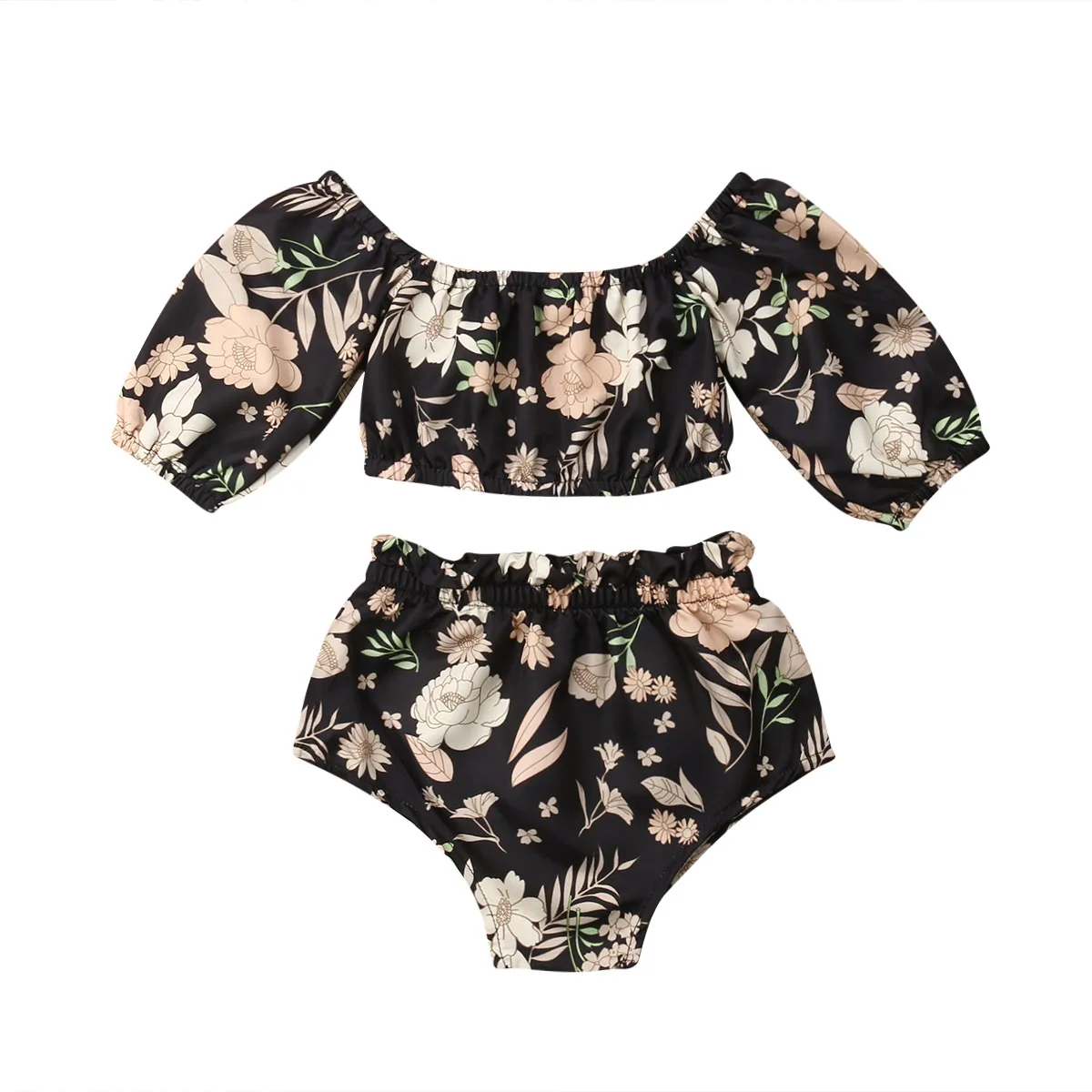 

Boutique girl clothes Infant Newborn Baby Girls Floral Tunic Tops Shorts Pants Outfits Set Clothes