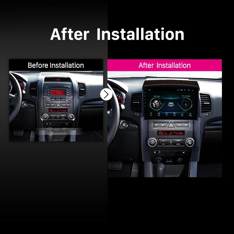 Harfey Android 9 1 10 &quotHD тачскрин радио для KIA Sorento 2009 2012 GPS навигация авто стерео WIFI Bluetooth