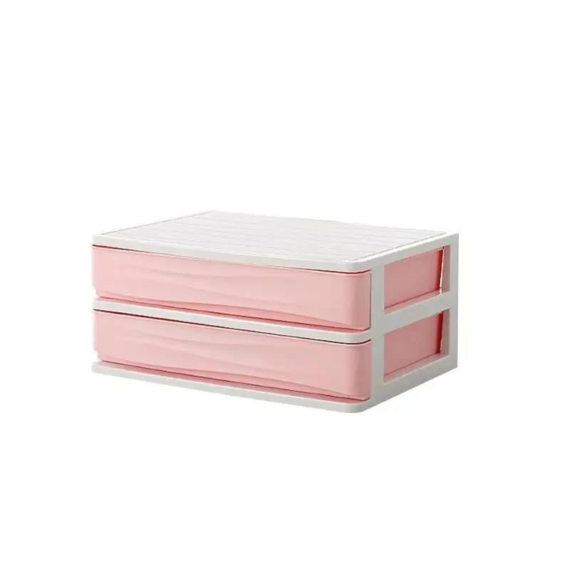 

Desktop Multi-deck Cosmetics Storage Case Plastic Desktop Drawer Type Stylish Multi-deck Space-saving Makeup Organizer