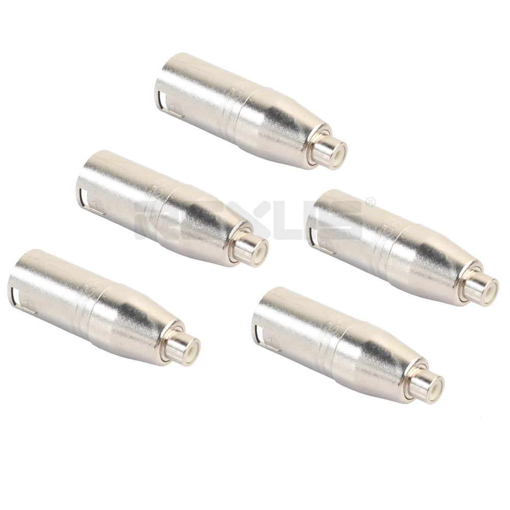 10 шт./лот XLR Canon адаптер к RCA разъем папа женскому 3 ядерный цинковый сплав