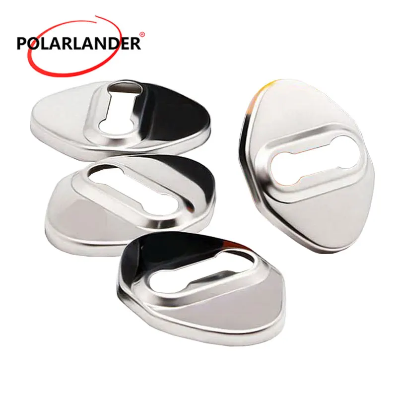 4pcs/set Car Door Lock Protective Cover Stainless steel car styling For