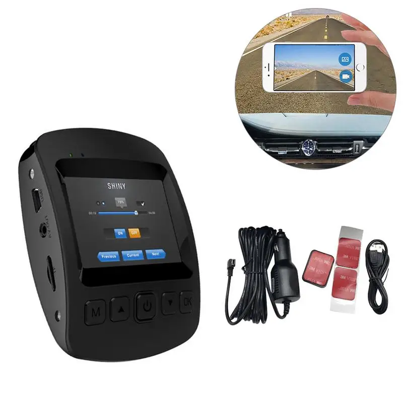 

Dashboard Camera Recorder Dashboard Camera Recorder with Full 1080P, 5-Lane 170 Wide Angle Lens, Supercapacitor, G-Sensor clear