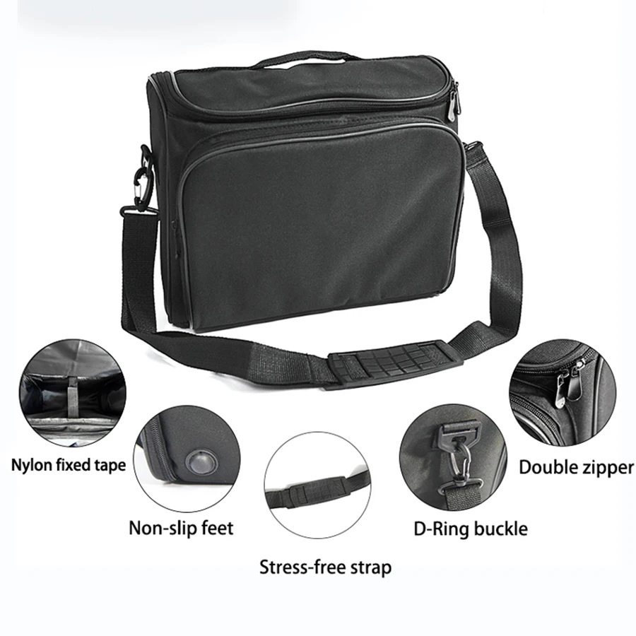 Touyinger Everycom Projector Storage Bag for X20 T4 mini T2A M5 LED96 support most LED projector multi-function black bag