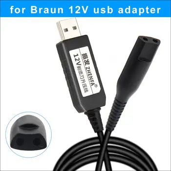 

USB 12v Charge Cable Braun Shavers Charger adapter Power for For Braun Epilator Silk Epil 5 & 7 Shaver razor 5210 5377 5375 5412
