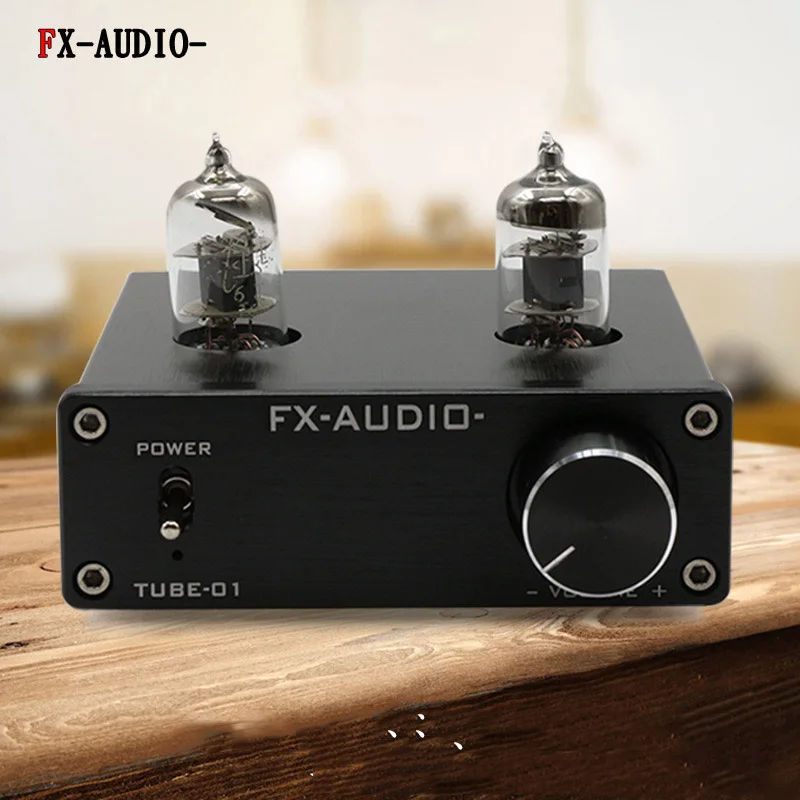 

EU FX-Audio Mini 6J1 Valve Vacuum Tube Pre-Amplifier Stereo Audio HiFi Buffer Amplifier Tube-01