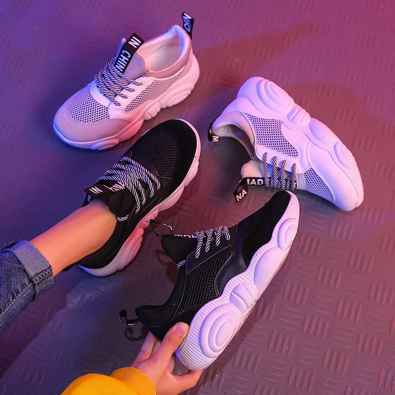 

2019 New Pattern All-match Hong Kong Flavor Ventilation Small White Shoes Ins Leisure Time Dad Shoes. Original Board Shoe