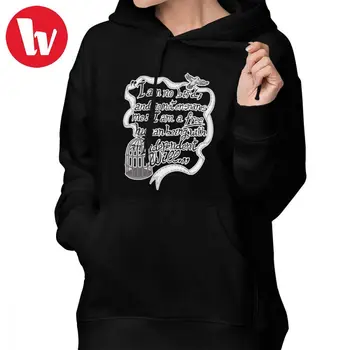 

Jane Eyre Hoodie I Am No Bird Hoodies Simple Grey Hoodies Women Long-sleeve Cotton Graphic Over Size Street wear Pullover Hoodie