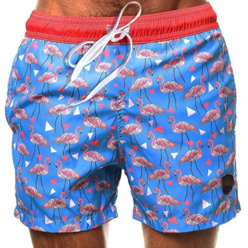 

Flamingo Pattern Printing Swimming Pants Shorts Swimming Trunks Swimming Suit for Men