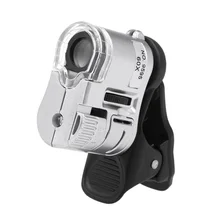 Портативный светодиодный цифровой 60X микроскоп волосы, кожа головы Лупа детектор микроскоп камера с мобильного телефона клип аксессуары