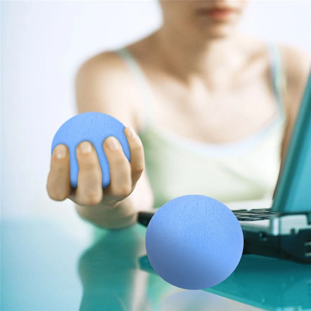 Massage Ball Finger Trainer Grips New Silicone Massage Therapy Grip Ball Hand Finger Strength Exercise Stress Relief Decompression Ball Fitness Equipment