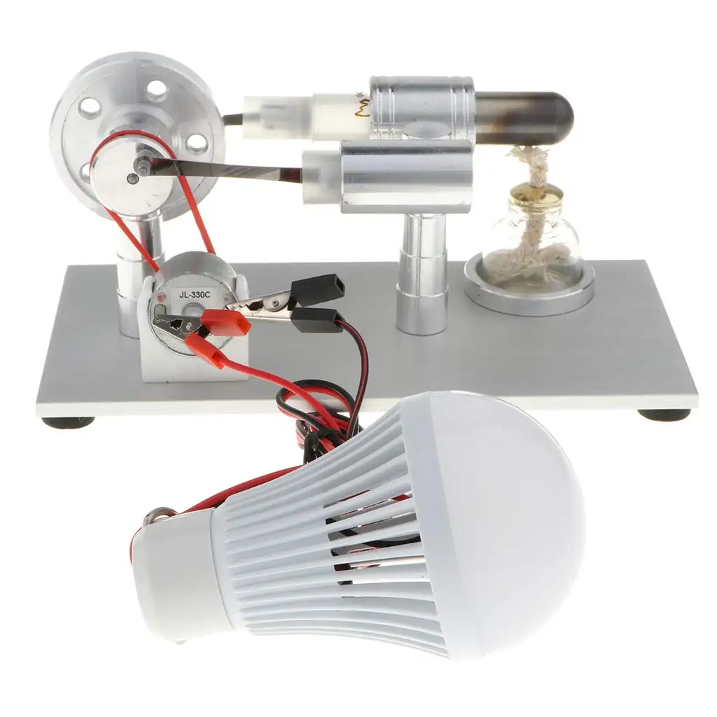 

Stirling Engine Steam Generator Model Kit with Lamp Physics Experiment Science Learning Educational Toys Gift for Children Kids