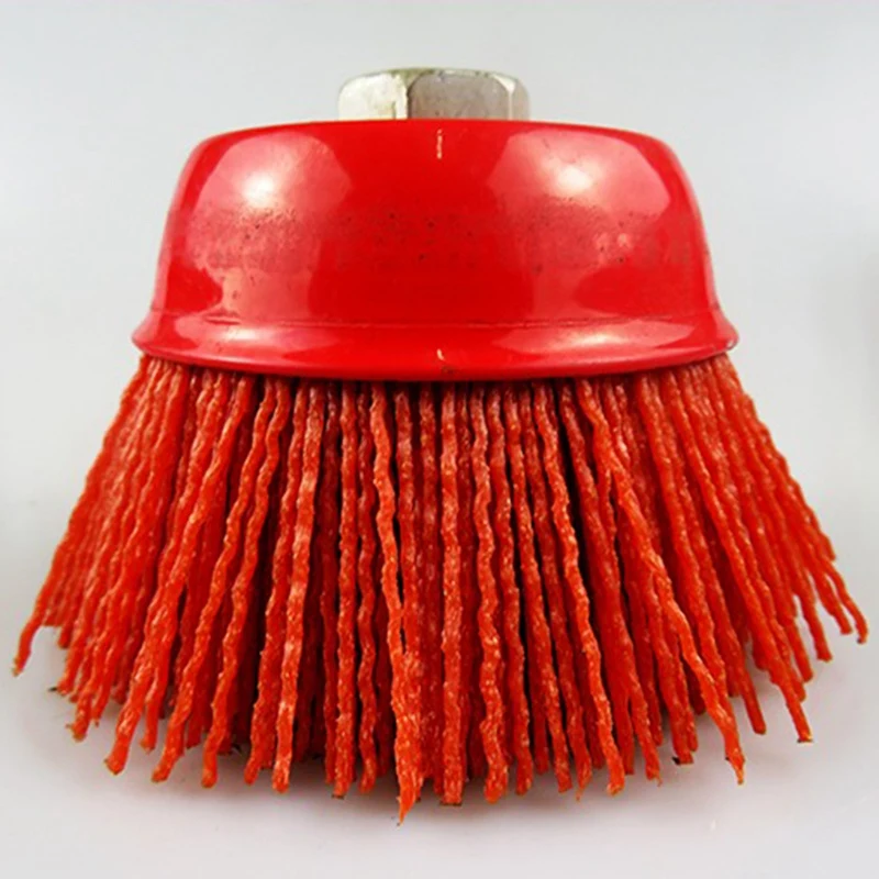 1 Piece 115 x M14 Cup Abrasive Brush Wheel P80 Pile Polymer-Abrasive 4.5 Inch Angle Grinder Tool